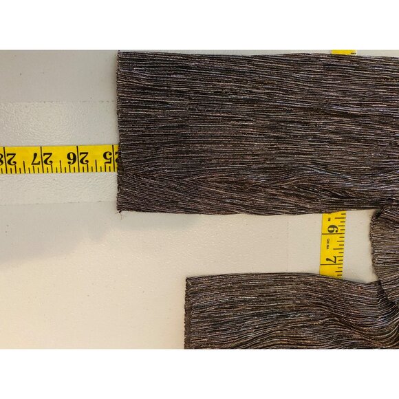 Chicos Metallic Long-Sleeve V-Neck Tunic Top Black/Gold XL Chicos 3 - Picture 10 of 10